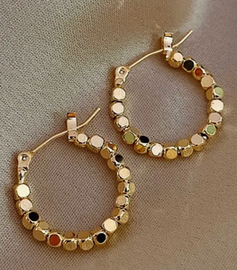 Gold Beaded Earrings