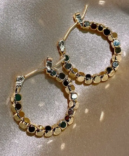 Gold Beaded Earrings