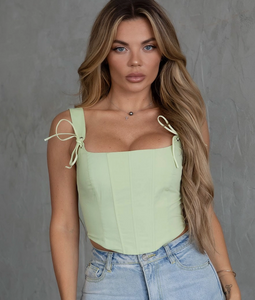 Poplin Cami Corset Top