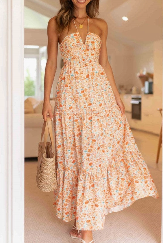 Floral Halter Dress